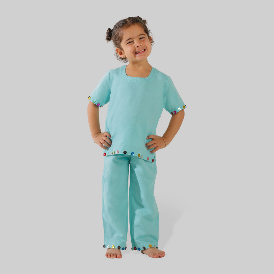 Button Bonanza Pants set