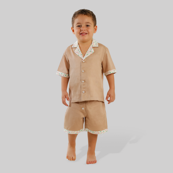 Paint pop boy short and shirt set