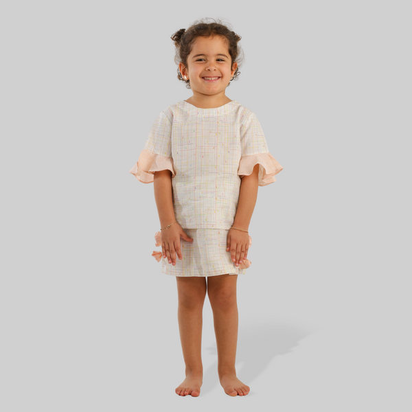 Gridline Colorful ribbon girl set