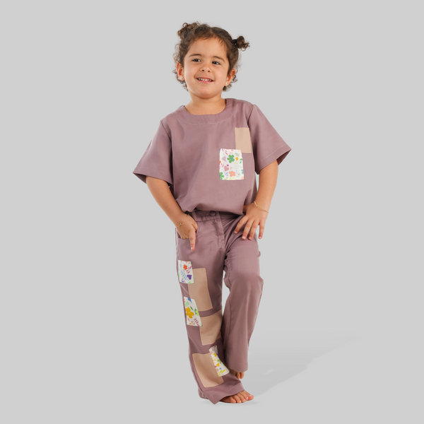 Patchy Pair pants set