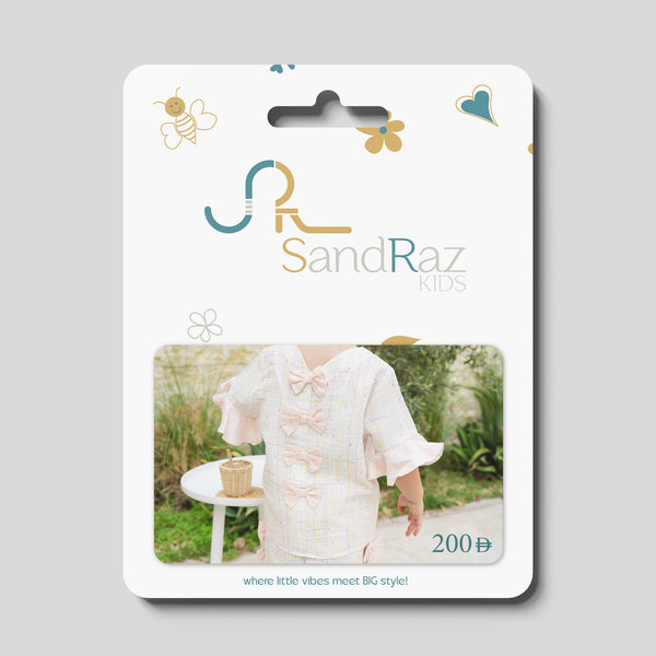 SandRaz Kids Gift Card - White