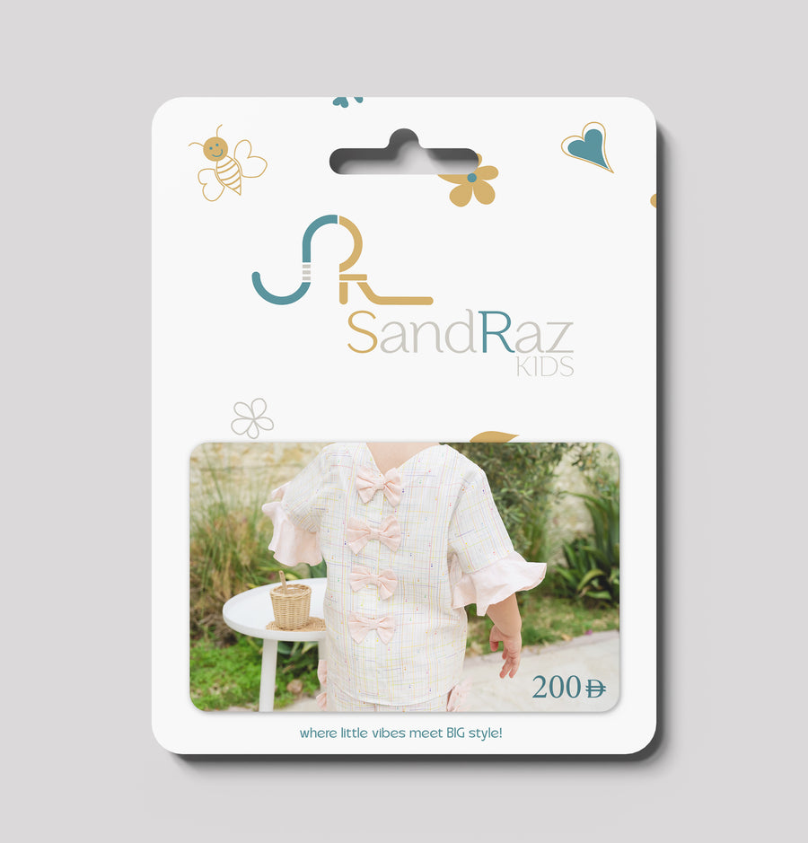 SandRaz Kids Gift Card - White