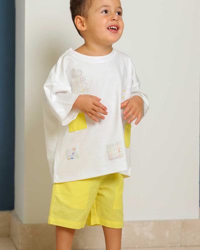 Upcycled Patchy shorts set